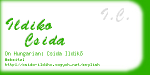 ildiko csida business card